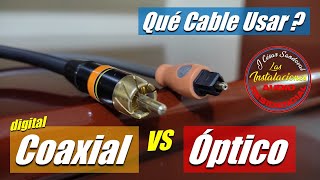 Coaxial vs Óptico Digital Coaxial vs Cable Optico Cable Coaxial Digital Audio Out vs Cable Óptico [upl. by Einnod]