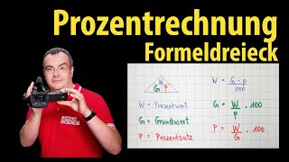 Prozentrechnung  Formeldreieck  Formeln sicher und einfach notieren  Lehrerschmidt [upl. by Ruford310]