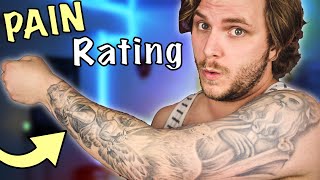 RATING 110 PAIN Levels Of A SLEEVE TATTOO [upl. by Aynotahs267]