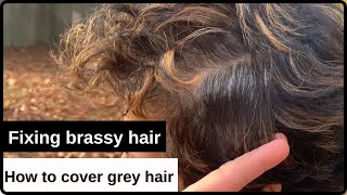 Gray hair color tutorial step by step  Cancelling out orange hair  How to refresh hair color [upl. by Annerb]