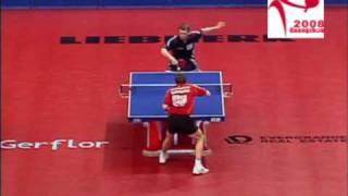 Werner Schlager vs JÃ¶rg RoÃŸkopf 2008 WTTTC [upl. by Rapsac]