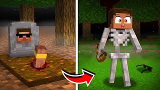 Can I Survive As a Skeleton in Minecraft 😷 [upl. by Conlin]