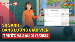 So Sánh Bảng Lương Giáo Viên Trước Và Sau Khi Cải Cách Tiền Lương  LuatVietnam [upl. by Eden]