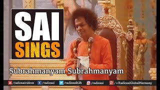 Sai Sings  Subrahmanyam  Sathya Sai Baba singing Bhajans  sai baba bhajans [upl. by Koy]