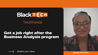 BlackTECH Academy  Testimonial from Dumebi Okonkwo [upl. by Oihsoy]