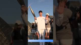 BTS Jin carrying the torch at PARIS OLYMPICS olympics parisolympics2024 jin [upl. by Gaudette458]