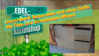 Kleiner Schrank mit unsichtbare Scharniere ohne Griffe die Türe und Schubladen öffnen mit DWE7492 [upl. by Enavi]