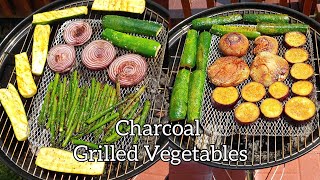 Charcoal Grilled Vegetables  Cooking outside  Charcoal Grill [upl. by Yemiaj]