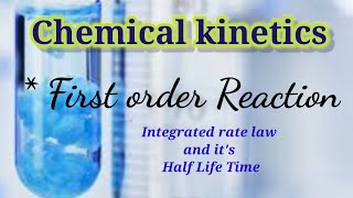 First order reactionHalf life timeIntegrated rate equation of first order reaction [upl. by Ssidnak]