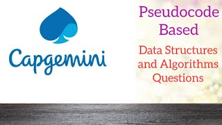 Capgemini Pseudocode Based Questions  Data Structures and Algorithms [upl. by Cavallaro]