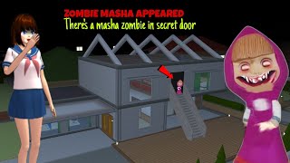 Zombie Masha appeared from secret door 😱  Sakura school simulator horror drama [upl. by Nylrad]