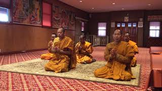 Monks Chanting at Khmer Kampuchea Krom Buddhist Temple [upl. by Neeruan]