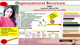 Organizational Structure  Meaning  Definition  Features  Process  Importance amp types of Org Stu [upl. by Aramenta346]