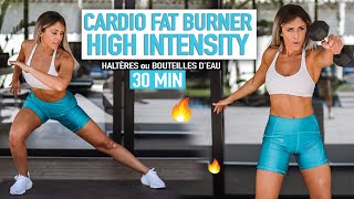 30 MIN CARDIO FAT BURNER HIGH INTENSITY  Justine GALLICE BOOTYPOWER [upl. by Arba581]