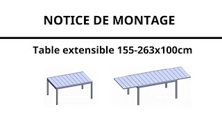 NOTICE DE MONTAGE Table extensible 155263x100cm [upl. by Garneau808]