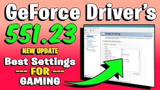 Best Settings For Gaming NVIDIA New Update 55123 Optimize Increase FPS Reduce Latency [upl. by Kyle667]