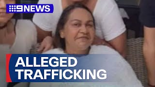 Grandmother accuses online lover of tricking her to smuggle meth  9 News Australia [upl. by Merilyn245]