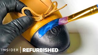 How 750 Chanel Ballet Flats Are Professionally Restored  Refurbished [upl. by Redneval375]