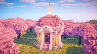 Minecraft  How to Build a Cherry Blossom Gazebo Enchanting Room [upl. by Ribble697]