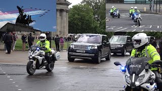 Trooping The Colour 2024 Met police responding plus RAF flyover [upl. by Caesaria769]