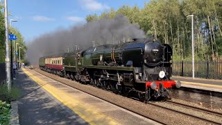 34046Braunton with Class 47D1924 coming through Whitchurch Shropshire on 18924 [upl. by Charley]