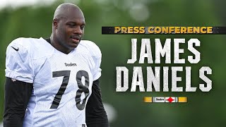 James Daniels quotEveryones working hardquot  Pittsburgh Steelers [upl. by Leuqim]