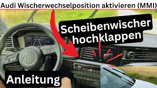 Audi Scheibenwischer ServicestellungWischerwechselposition aktivieren MMI [upl. by Ticon]