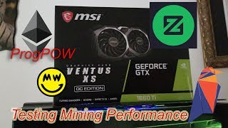 GTX 1660 Ti Mining Performance Data amp Results [upl. by Ahsenyt]