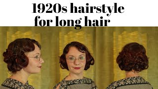 1920s long hair hairstyle tutorial [upl. by Argile352]