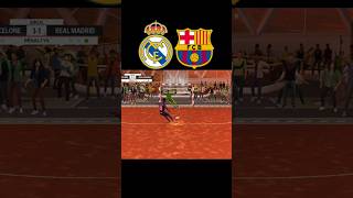 REAL MADRID 🆚 FC BARCELONA 🔥 realmadrid fcbarcelona challenge [upl. by Oiramat]