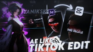 YANIKSKAS Like Famous AE Tiktok edit in CAPCUT  Capcut tutorial capcuttutorial [upl. by Naugal]