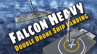 SpaceX Falcon Heavy Double Drone Ship Landing  All you need to know  KSP [upl. by Limhaj]