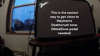 Mayhems Deathcrush guitar tone tutorial easiest way [upl. by Eelamme500]