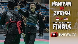 HANIFAN V ZARISH  PENCAK SILAT OPEN BELGIUM FINALS 2018 [upl. by Gnem]