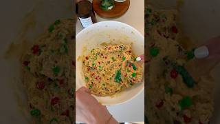 SATISFYING MampM COOKIES christmas holiday baking cookies mandms christmascookies [upl. by Irrab]