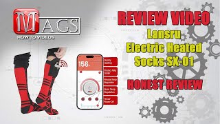 Lansru Heated Socks SX01 Review Video [upl. by Oicnecserc]