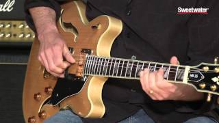 Washburn HB35 Hollowbody Electric Guitar Demo by Sweetwater Sound [upl. by Yrrol644]