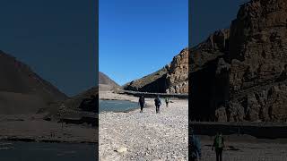 Heading towards Kagbeni super close by KaliGandaki river [upl. by Nort]