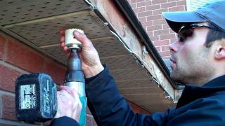 Cutting Holes For LED Recessed Soffit Lighting [upl. by Desdee315]