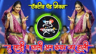 तू साडी ग घाली अन कंबर जर हाली  Tu Sadi G Ghali An Kambar Jar Hali Active Pad Mix Dj Raju [upl. by Quillon517]