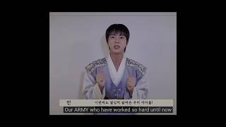 Happy Chuseok greeting 2024 💜 bts charmbtsarmy jin [upl. by Ijan786]