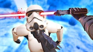 CUTTING STORMTROOPERS WITH DEADLY LIGHTSABERS in Blades and Sorcery VR Mods [upl. by Tollman]