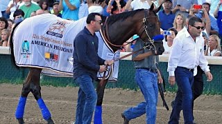 American Pharoah  Parades At Churchill Downs 6132015 [upl. by Nilkcaj46]