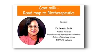 Goat milk  Road map to biotherapeutics Sheepfarming Goatfarming Sathyazerograzing [upl. by Leshia]