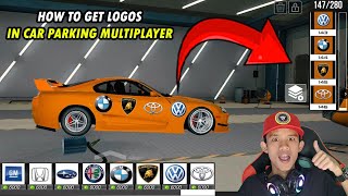 HOW TO GET CAR LOGOS IN CAR PARKING MULTIPLAYER  NEW UPDATE 2024 [upl. by Asserat995]