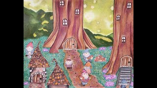 Drawing gnome village [upl. by Beaufort498]