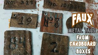 FAUX METAL TAGS FROM CARDBOARD BOX [upl. by Barraza954]