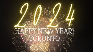 2024 Toronto New Years FIREWORKS Canada  January 1 2024 [upl. by Atinaujnas]