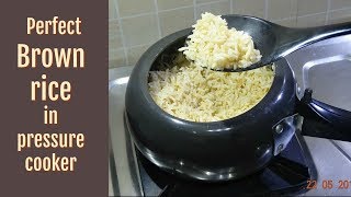 How to cook perfect Brown rice in pressure cooker  Brown Rice Recipe  Rice recipe  KabitasKitchen [upl. by Irelav]