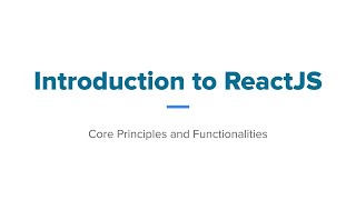 Lecture Intro to React Core Concepts [upl. by Salli446]